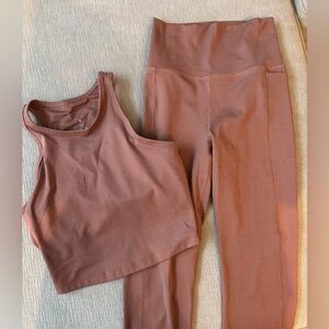 Women's Brown Activewear Set